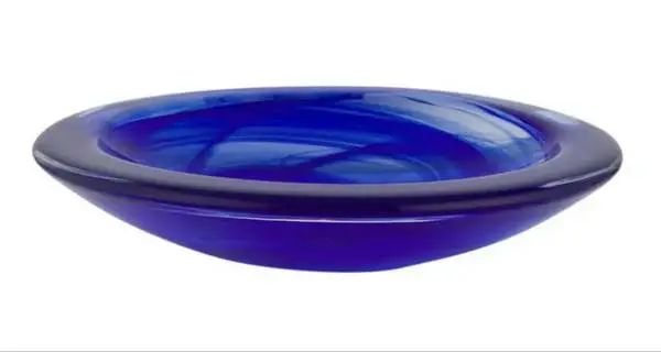 Kosta Boda Atoll Blue Bowl 12 in Vase Glass Crystal