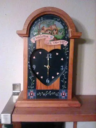 CLOCK / HANDMADE WOODEN ARTWORK