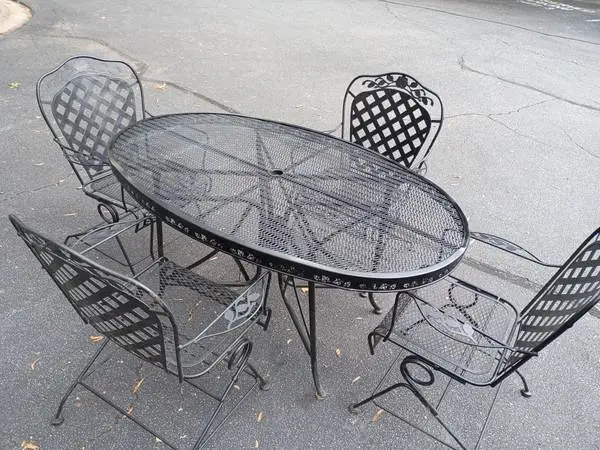 Wrought iron patio set