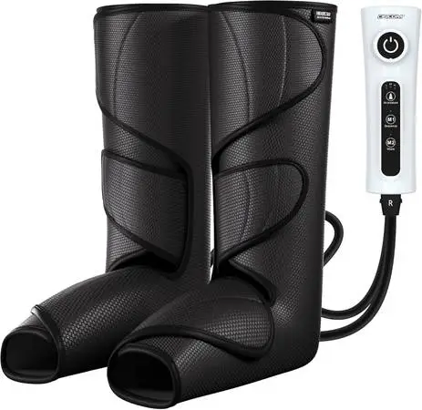 CINCOM Leg Massager for Circulation and Pain Relief with 2 Extensions