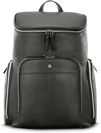 Samsonite Mobile Solution 2 Leather Deluxe Backpack, Olive, BRAND NEW