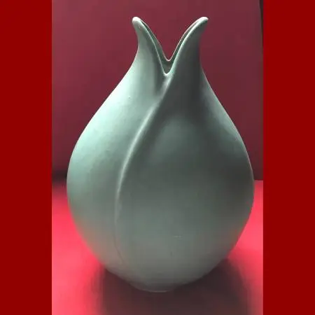 RARE MONUMENTAL MCM TURQUOISE MATTE GLAZE CALIFORNIA POTTERY VASE