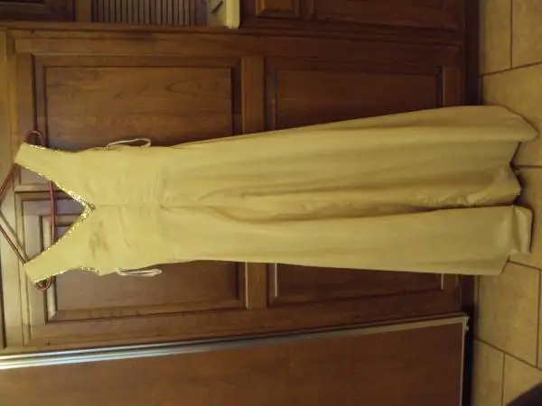 New Beautiful Custom Made Formal Gold Sequin Dress-Size XS-S