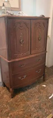 Solid wood armoire