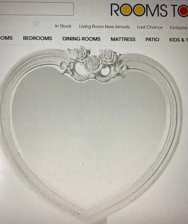 Large Mirror, Disney Princess Fairytale White Heart Mirror. Large.