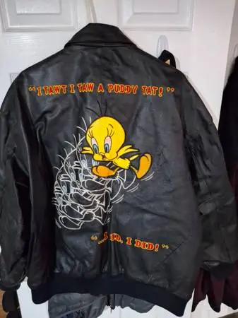 Loney tunes leather jacket