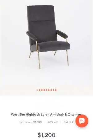 West Elm Highback Loren Armchair