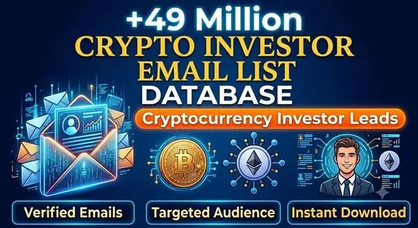 🚀 +49 Million+ Crypto Investor Email List & B2C Leads Database