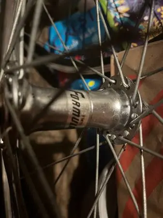 Coaster Brake Chrome Wheelset, Formula polished aluminum front hub