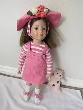 Magic Attic Doll In Pink Outfit With Bear