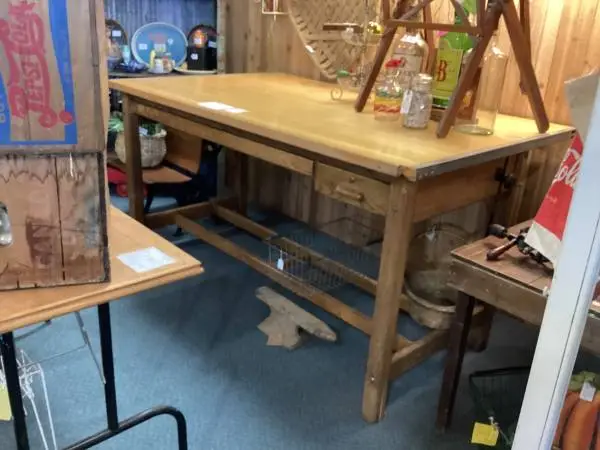 HAMILTON 221-A DRAFTING TABLE W/2 DRAWERS