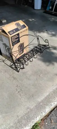 Wrought iron folding wall hanging kitchen shelf