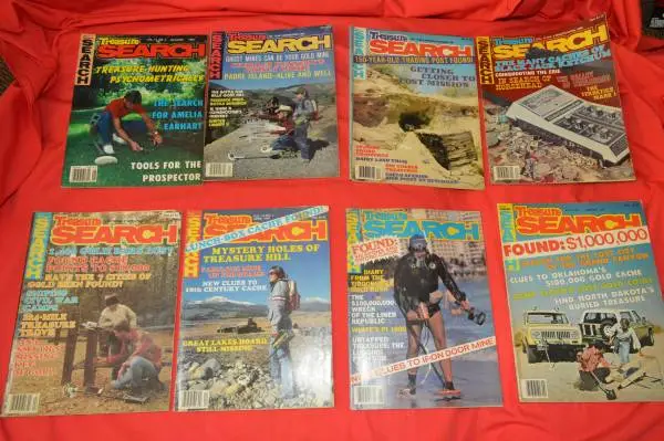 8 Treasure Search Magazine Metal Detecting Treasure Hunting Gold Silve