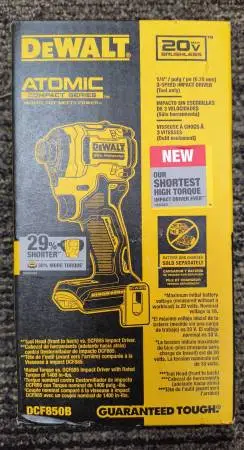 DeWalt Atomic COMPACT 20 volt IMPACT DRIVER New in Box