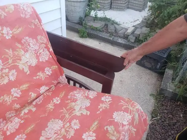 wood sides and steel bed