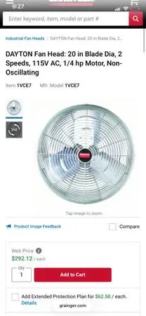 Heavy duty shop fan