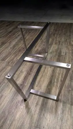 Modern Metal Table Base (For Glass Top) - Excellent Condition