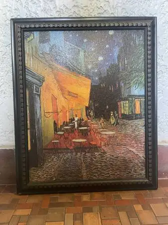 Van Gogh Cafe Terrace At Night Painting Print Art Framed Paint Picture