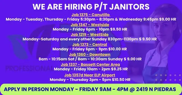 Part Time Janitor
