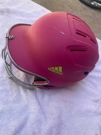 ADIDAS DESTINY PINK BATTING HELMET WITH FACE GUARD ADJUSTABLE SIZE