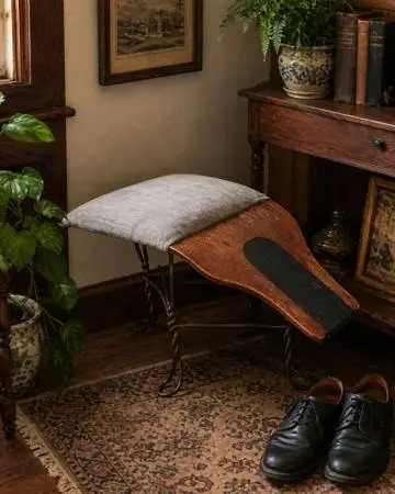 antique shoe store fitting stool