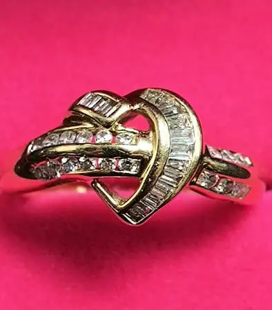 💕 Love Grows 14k Gold & Diamond Heart Ring 💎