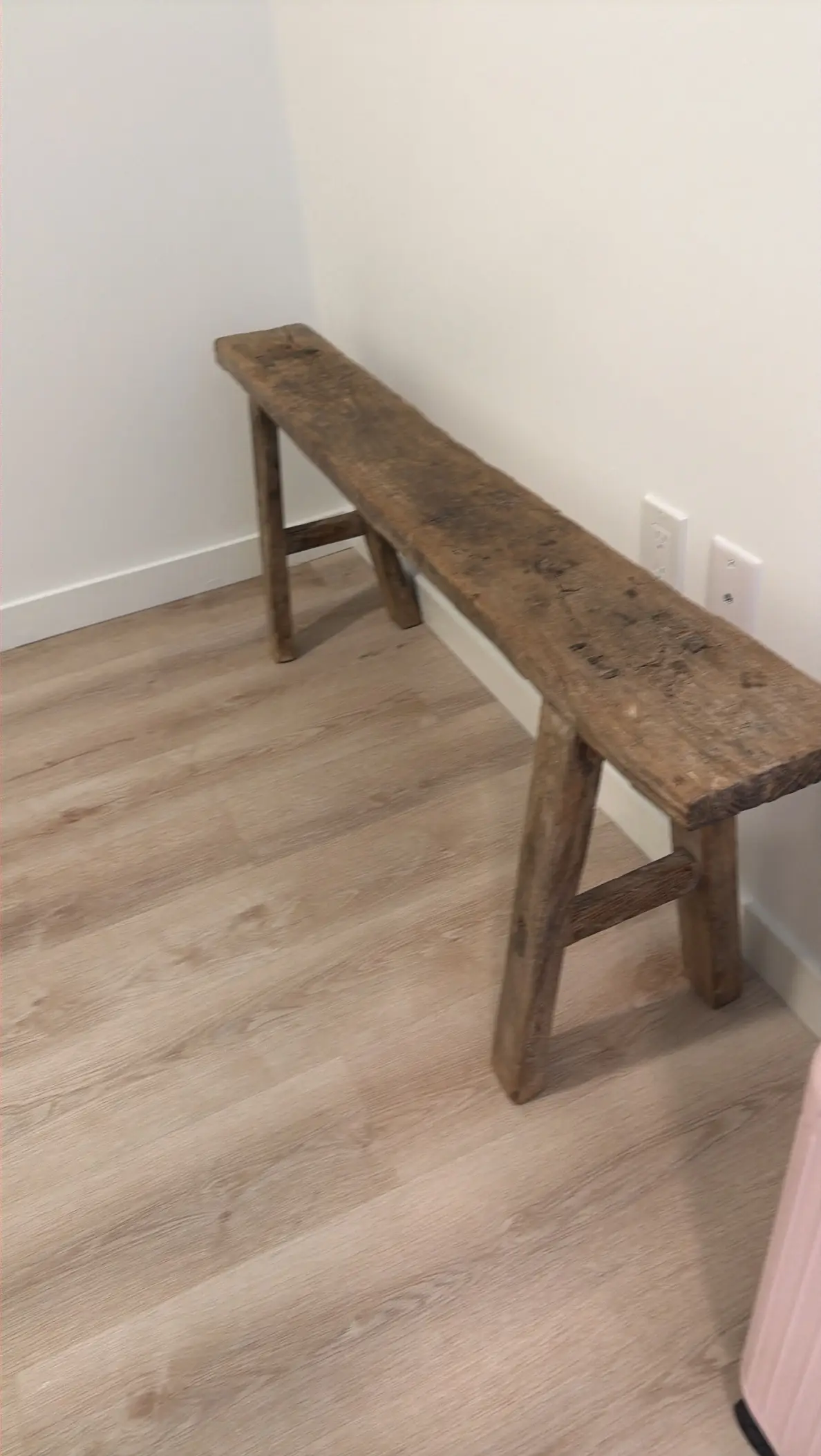 perigold vintage wooden bench