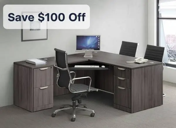 $100 Off Desk & File Cabinet Combo - Office Desks & File Cabinets Sale