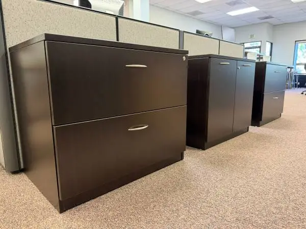Espresso 2 Drawer Lateral File Cabinet & Storage Cabinets