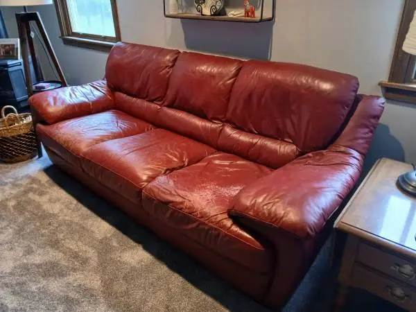 Italian red leather sofa FREE