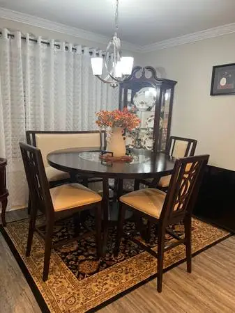 Dining room table and chairs