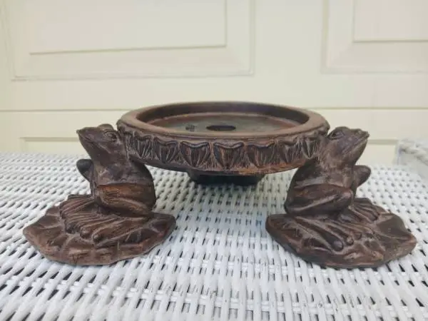 AUSTIN SCULPTURE 1990S RARE FROG STAND / HOLDER / BASE