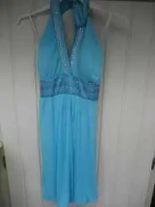 Dress, Beautiful Light Blue w/Sequins