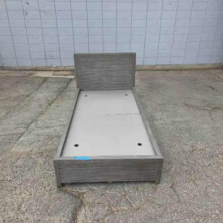 Gray Wood Twin Bed Frame