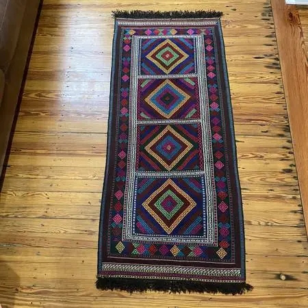 Afghan Suzani Oriental Rug Runner
