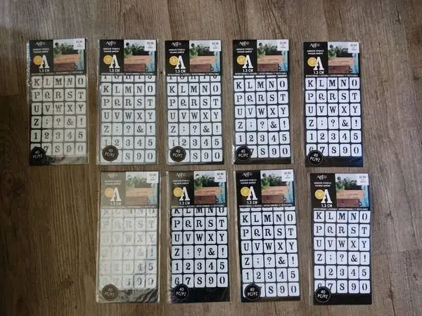 Adhesive Stencils Set For Sale ($2 Each)