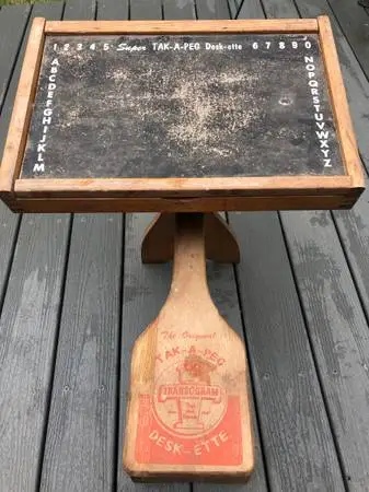 VINTAGE 1960s TRANSOGRAM TOYS TAK a PEG DESKETTE PEG DESK