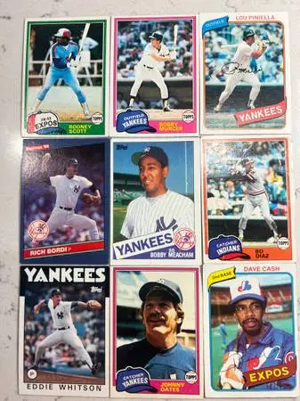 Base Ball Cards From 1979 to 1986