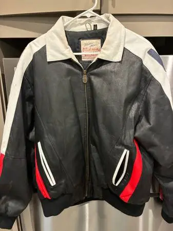 Michael Hoban, leather jacket