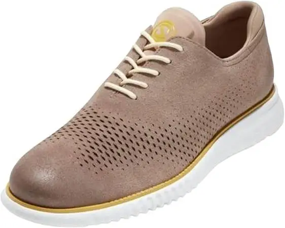 Cole Haan Mens 2.ZERØGRAND Wing Oxford, Warm Stucco Suede, 10.5 Wide