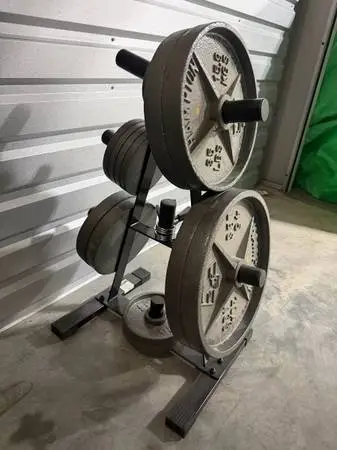 Brand New Hampton Deep Dish Olympic Plate Set and Barbell Cl