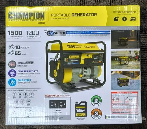 CHAMPION 1500 Watt Gas Powered Portable GENERATOR N.I.B.