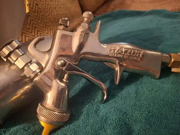 Sharpe HVLP Spray Gun & Nitrocellulose Lacquer, Complete Setup
