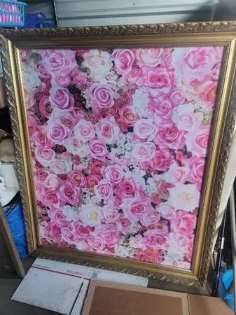 Gorgeous Ornate Gold Frame with Glass for Sale