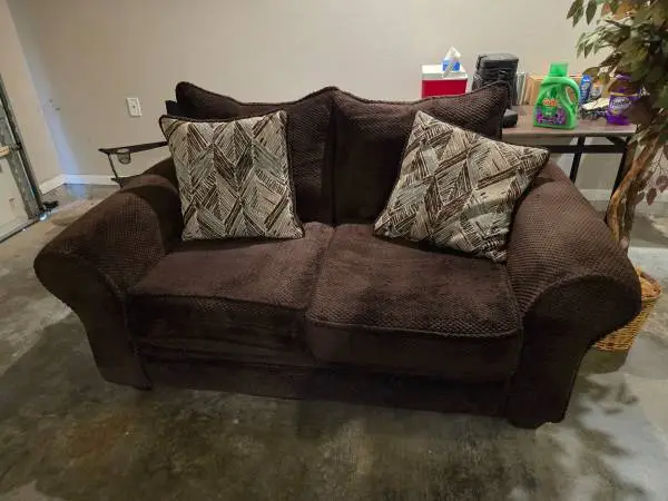 Brown Loveseat Couch - Comfortable