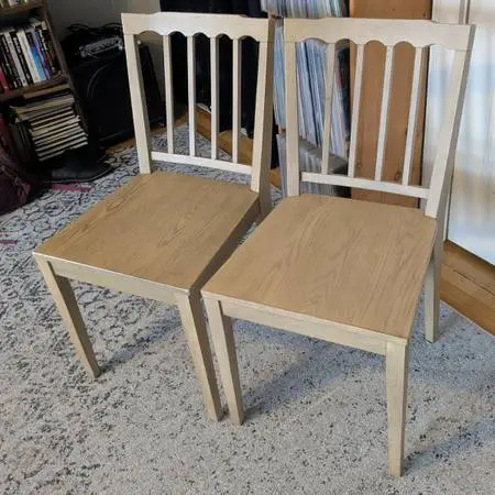 POTTERY BARN Marcelle rustic dining kitchen chairs - $60 for pair