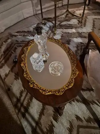 24k gold plated ladies dresser tray