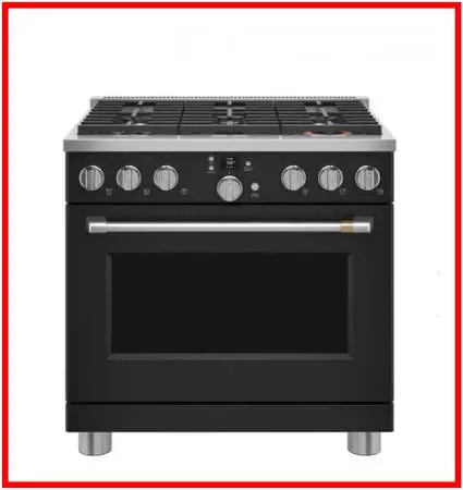 Café 36 Freestanding Dual Fuel True Convection Range Matte Black