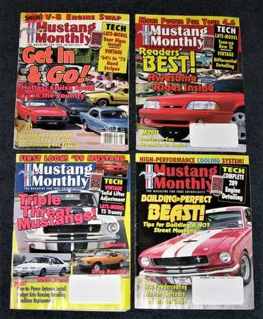 1998 MUSTANG MONTHLY Car Magazines (4) Issue Lot August - November