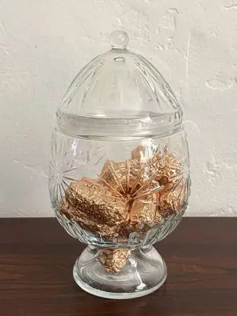Clear Glass Pedestal Jar